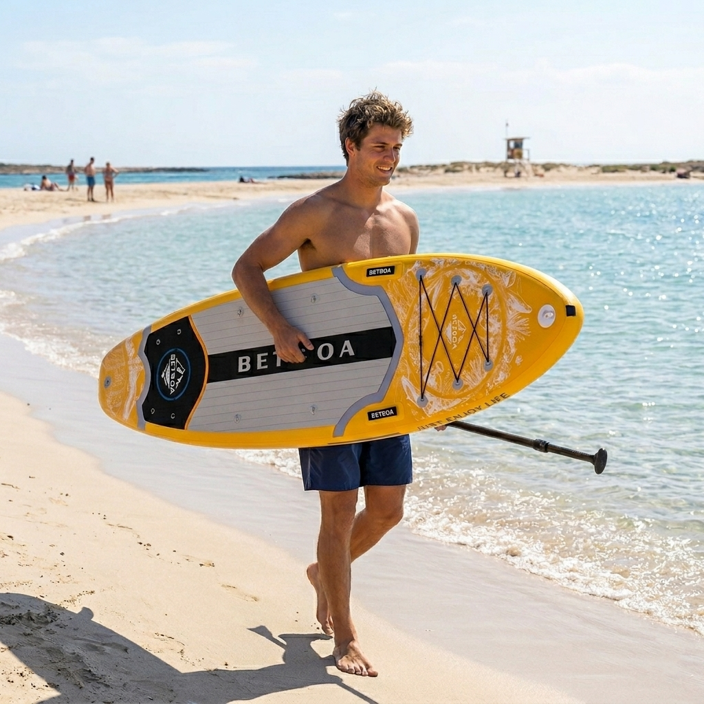 BETBOA All-Round Inflatable Stand-Up Paddle Board - Yellow